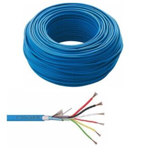 Cavo Allarme Schermato 4x0,22+2x0,50 BLU Grado 4 *(Prezzo al mt)